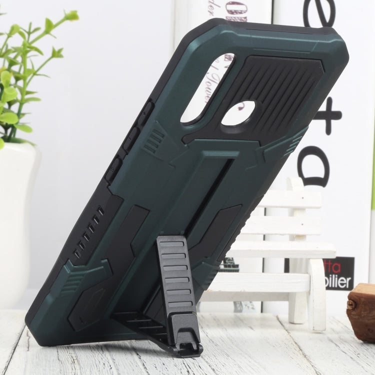 For vivo Y19 Vanguard Warrior All Inclusive Double-color Shockproof TPU + PC Phone Case with Holder