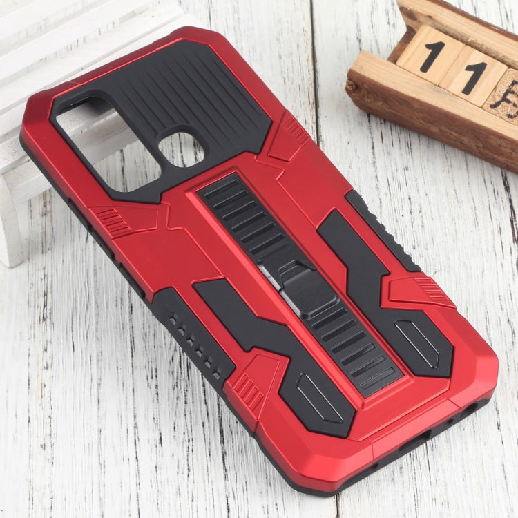 For vivo Y50 Vanguard Warrior All Inclusive Double-color Shockproof TPU + PC Phone Case with Holder