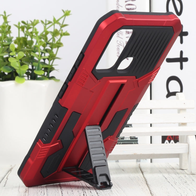 For vivo Y50 Vanguard Warrior All Inclusive Double-color Shockproof TPU + PC Phone Case with Holder