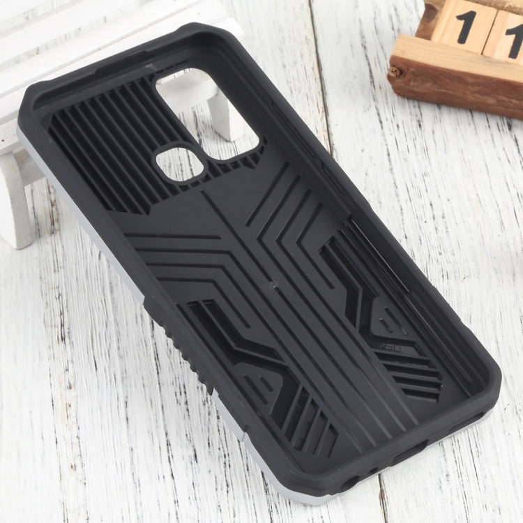 For vivo Y50 Vanguard Warrior All Inclusive Double-color Shockproof TPU + PC Phone Case with Holder