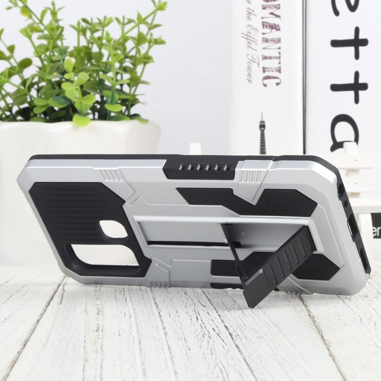 For vivo Y50 Vanguard Warrior All Inclusive Double-color Shockproof TPU + PC Phone Case with Holder