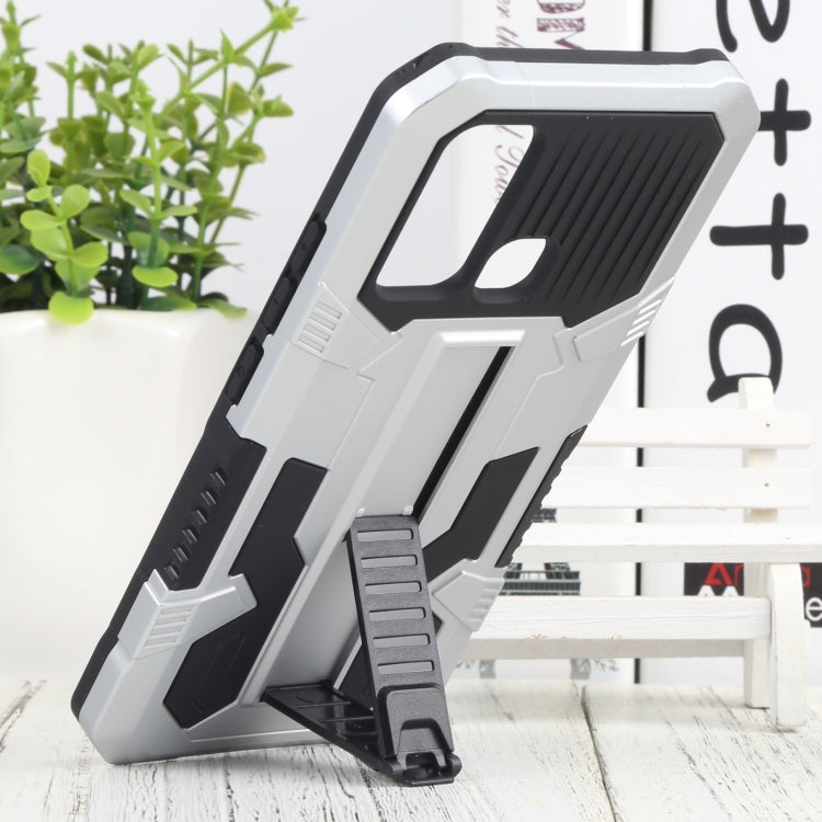 For vivo Y50 Vanguard Warrior All Inclusive Double-color Shockproof TPU + PC Phone Case with Holder