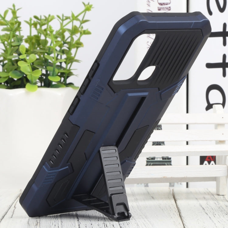 For vivo Y50 Vanguard Warrior All Inclusive Double-color Shockproof TPU + PC Phone Case with Holder