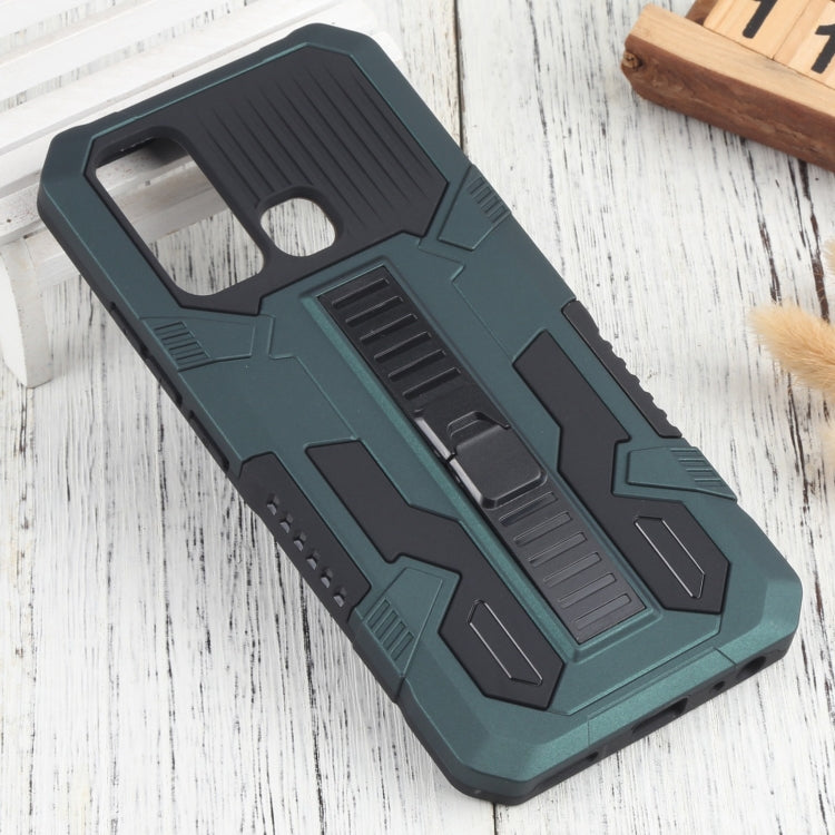 For vivo Y50 Vanguard Warrior All Inclusive Double-color Shockproof TPU + PC Phone Case with Holder