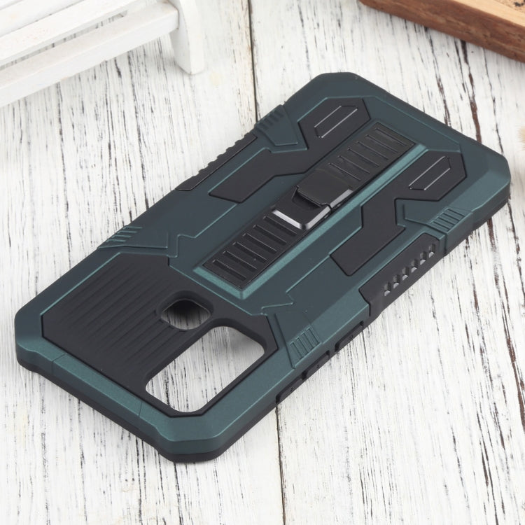 For vivo Y50 Vanguard Warrior All Inclusive Double-color Shockproof TPU + PC Phone Case with Holder