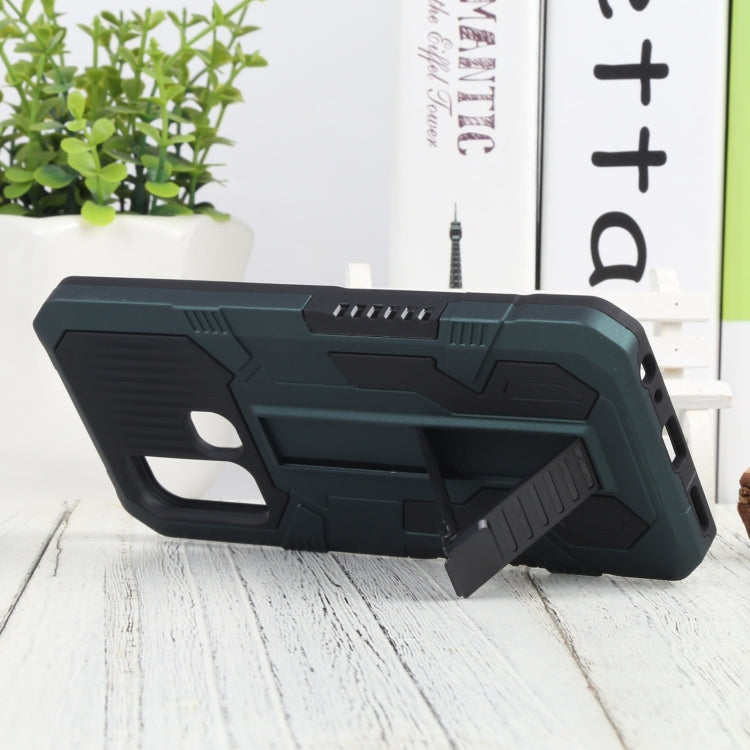 For vivo Y50 Vanguard Warrior All Inclusive Double-color Shockproof TPU + PC Phone Case with Holder