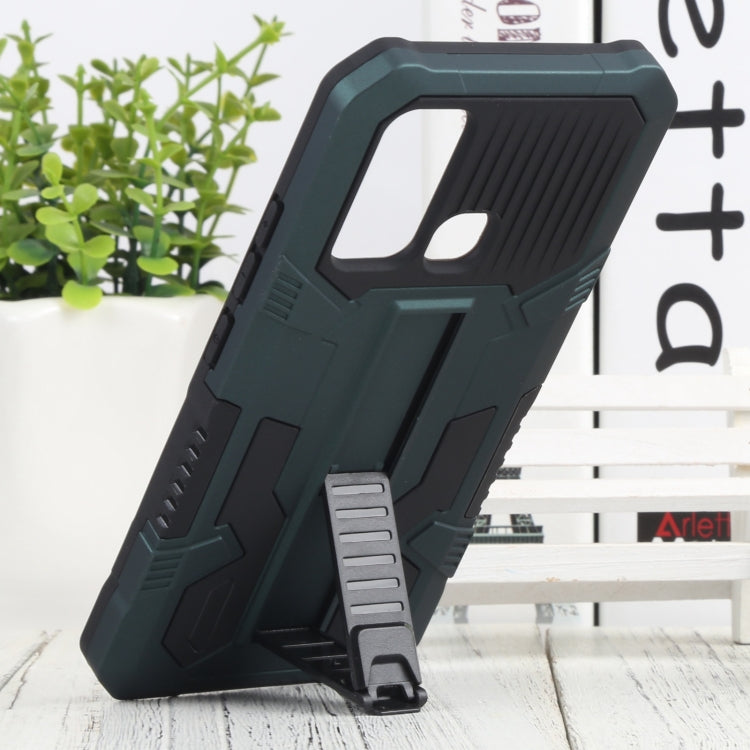 For vivo Y50 Vanguard Warrior All Inclusive Double-color Shockproof TPU + PC Phone Case with Holder