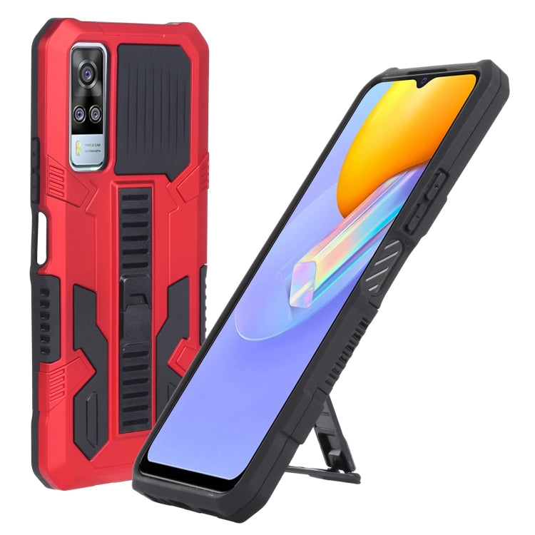 For vivo Y51 2020 December Vanguard Warrior All Inclusive Double-color Shockproof TPU + PC Phone Case with Holder