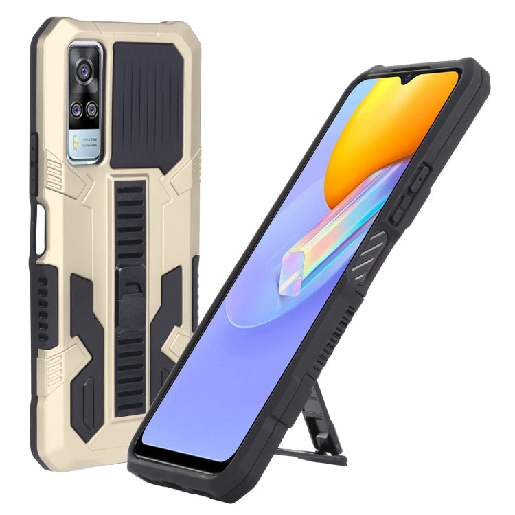 For vivo Y51 2020 December Vanguard Warrior All Inclusive Double-color Shockproof TPU + PC Phone Case with Holder