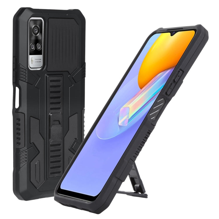 For vivo Y51 2020 December Vanguard Warrior All Inclusive Double-color Shockproof TPU + PC Phone Case with Holder