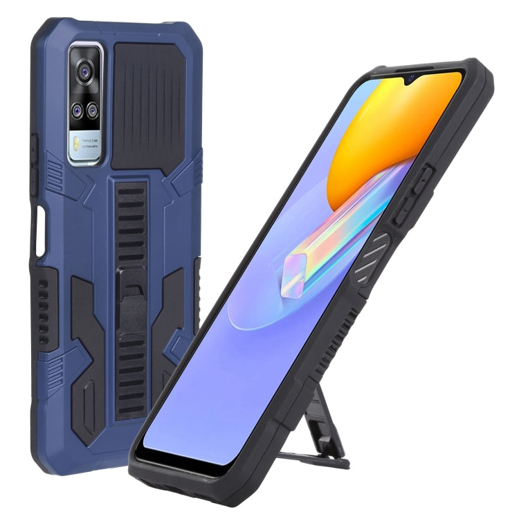 For vivo Y51 2020 December Vanguard Warrior All Inclusive Double-color Shockproof TPU + PC Phone Case with Holder