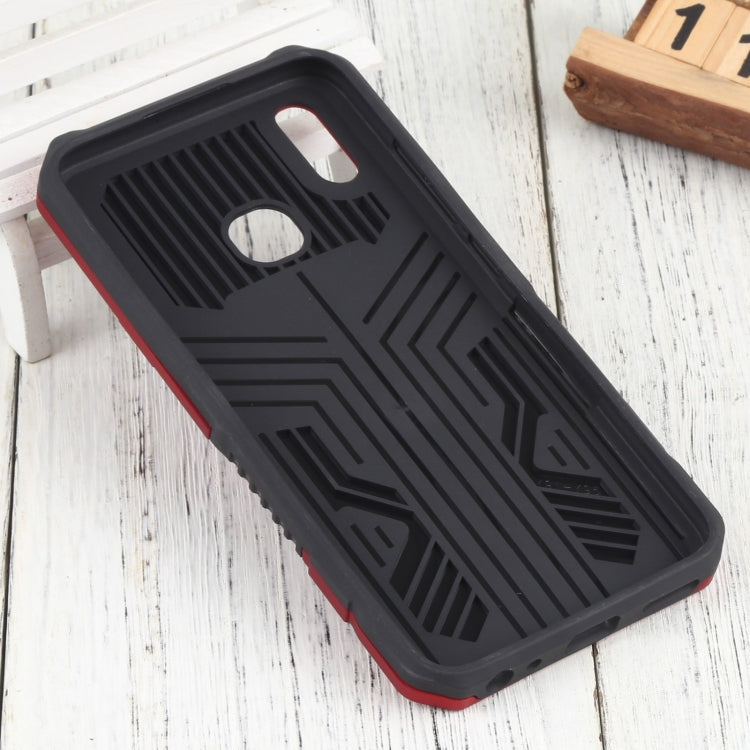 For vivo Y91 Vanguard Warrior All Inclusive Double-color Shockproof TPU + PC Phone Case with Holder
