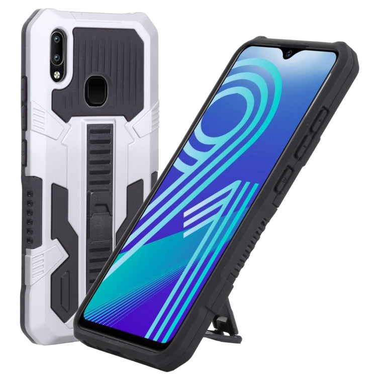 For vivo Y91 Vanguard Warrior All Inclusive Double-color Shockproof TPU + PC Phone Case with Holder