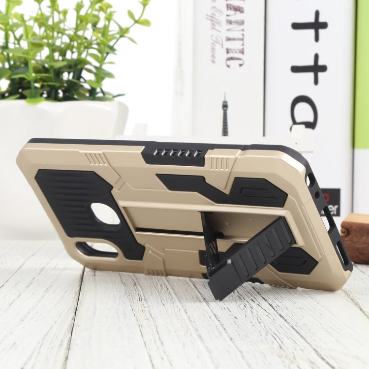 For vivo Y91 Vanguard Warrior All Inclusive Double-color Shockproof TPU + PC Phone Case with Holder