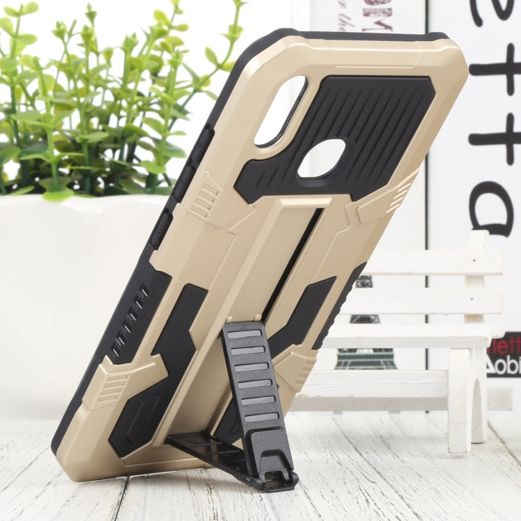 For vivo Y91 Vanguard Warrior All Inclusive Double-color Shockproof TPU + PC Phone Case with Holder