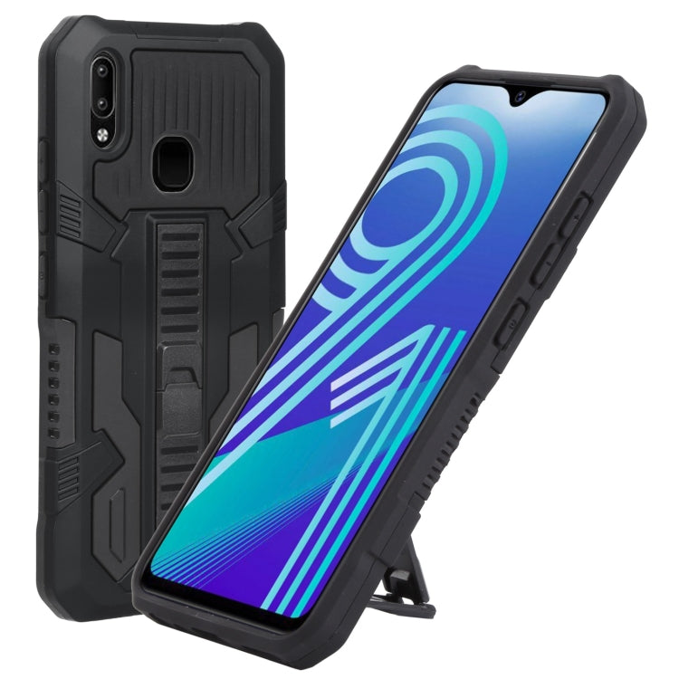 For vivo Y91 Vanguard Warrior All Inclusive Double-color Shockproof TPU + PC Phone Case with Holder