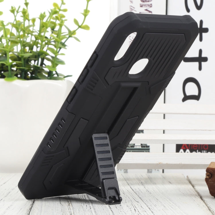 For vivo Y91 Vanguard Warrior All Inclusive Double-color Shockproof TPU + PC Phone Case with Holder