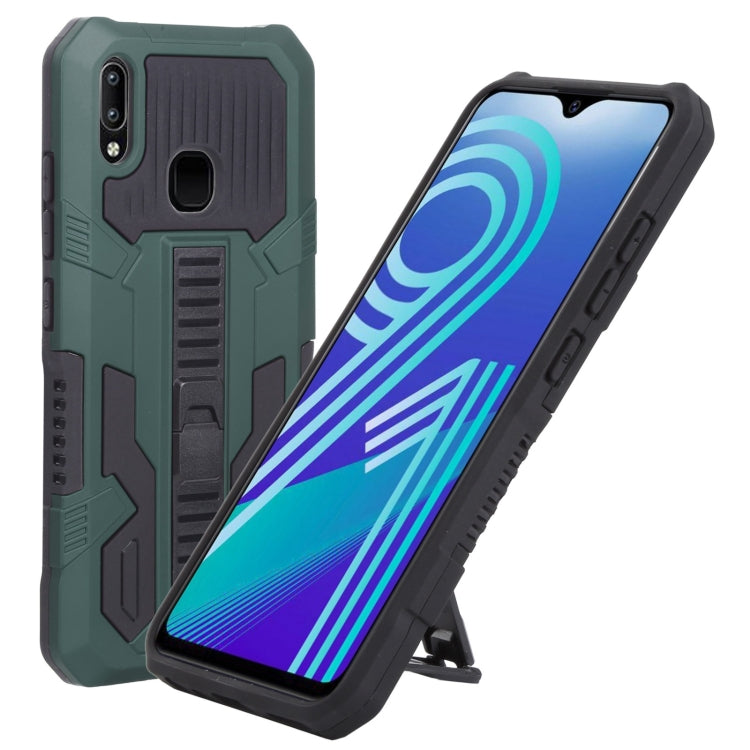 For vivo Y91 Vanguard Warrior All Inclusive Double-color Shockproof TPU + PC Phone Case with Holder