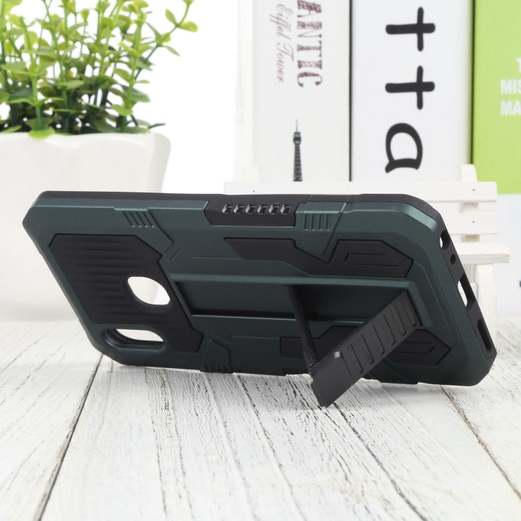 For vivo Y91 Vanguard Warrior All Inclusive Double-color Shockproof TPU + PC Phone Case with Holder