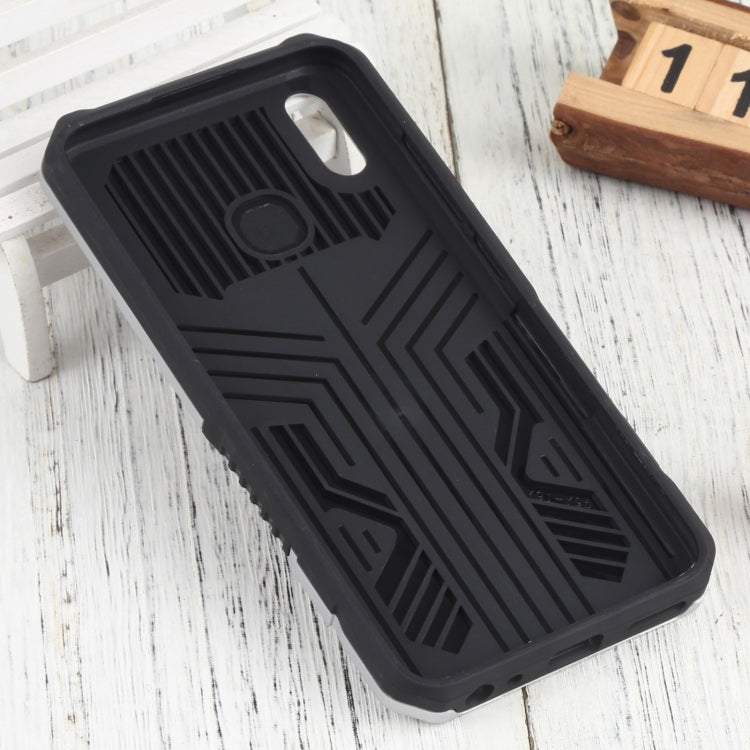 For vivo Y91i Indonesia Version / Y91C Vanguard Warrior All Inclusive Double-color Shockproof TPU + PC Phone Case with Holder