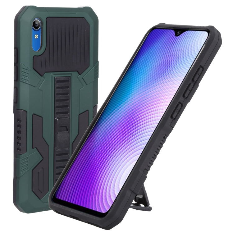 For vivo Y91i Indonesia Version / Y91C Vanguard Warrior All Inclusive Double-color Shockproof TPU + PC Phone Case with Holder