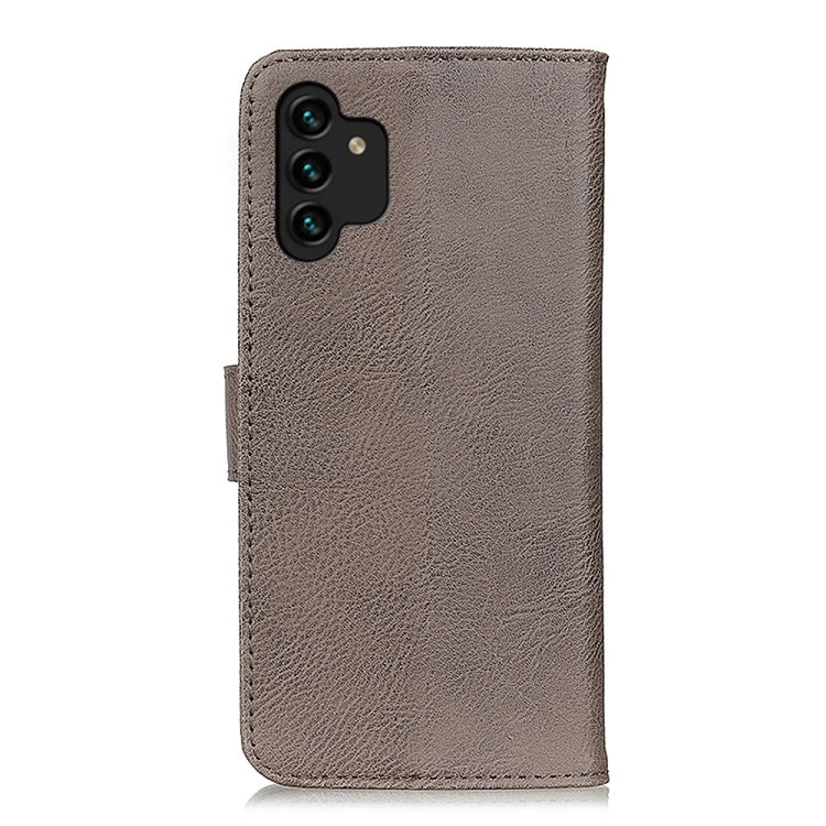 For Samsung Galaxy A13 4G KHAZNEH Cowhide Texture Horizontal Flip Leather Phone Case