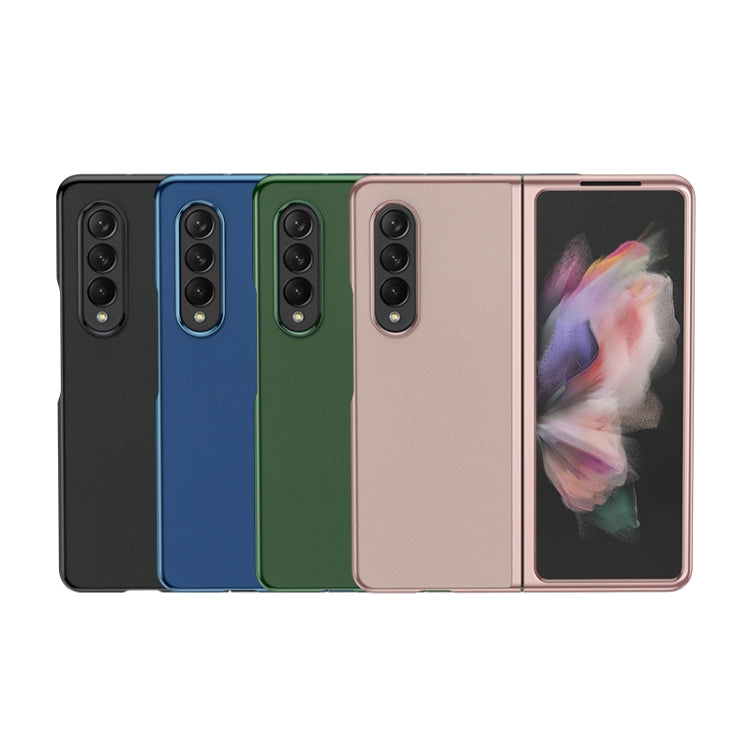 For Samsung Galaxy Z Fold3 5G Plating Leather Phone Case