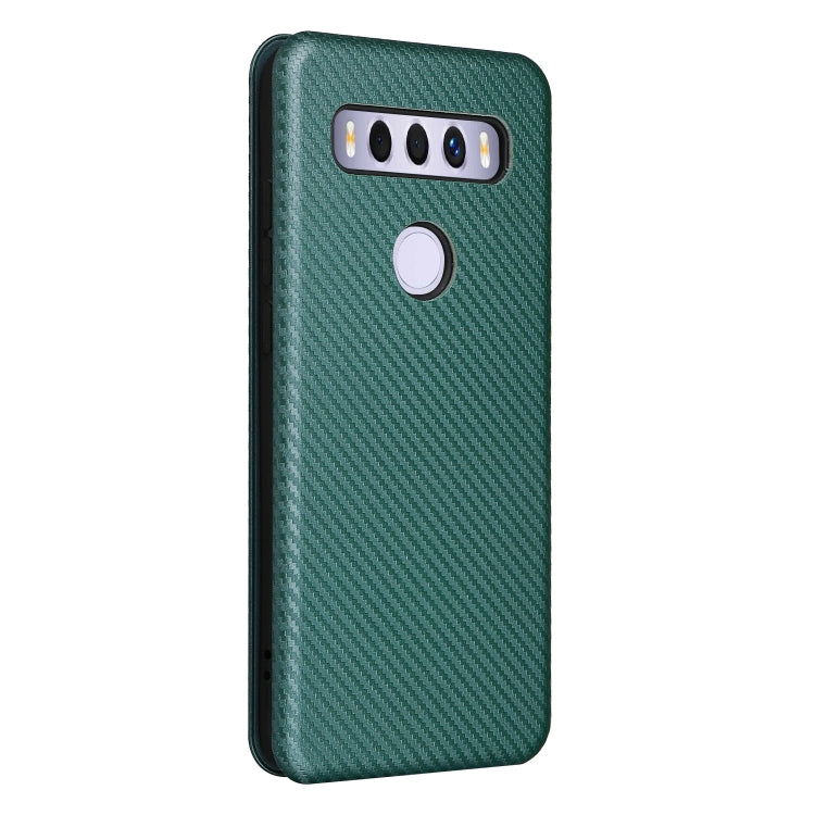 For TCL 10 SE Carbon Fiber Texture Leather Phone Case with Card Slot