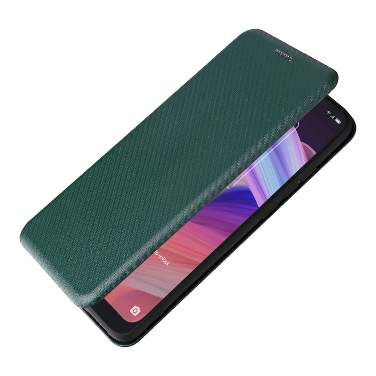 For TCL 10 SE Carbon Fiber Texture Leather Phone Case with Card Slot