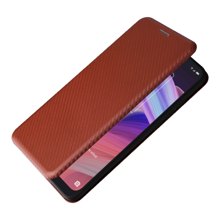 For TCL 10 SE Carbon Fiber Texture Leather Phone Case with Card Slot