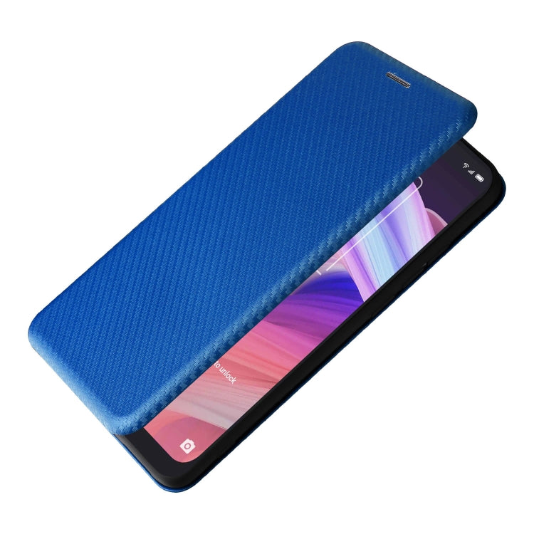 For TCL 10 SE Carbon Fiber Texture Leather Phone Case with Card Slot