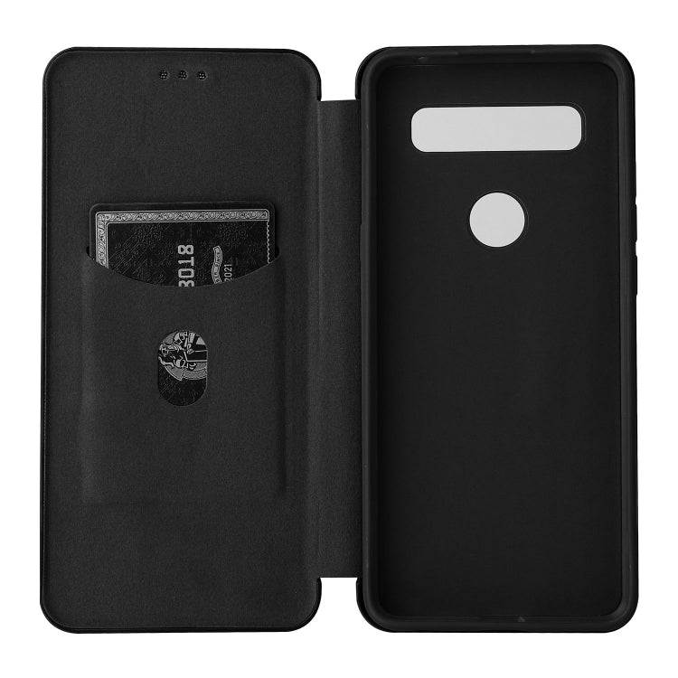 For TCL 10 SE Carbon Fiber Texture Leather Phone Case with Card Slot