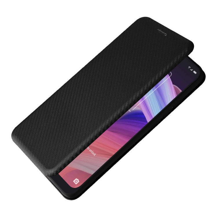 For TCL 10 SE Carbon Fiber Texture Leather Phone Case with Card Slot