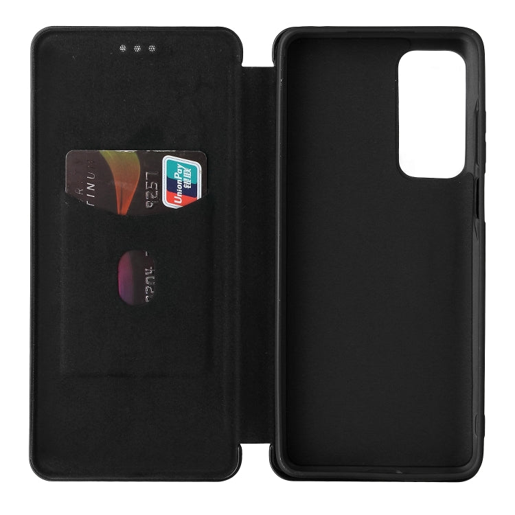 For Motorola Edge 2021 Carbon Fiber Texture Leather Phone Case with Card Slot