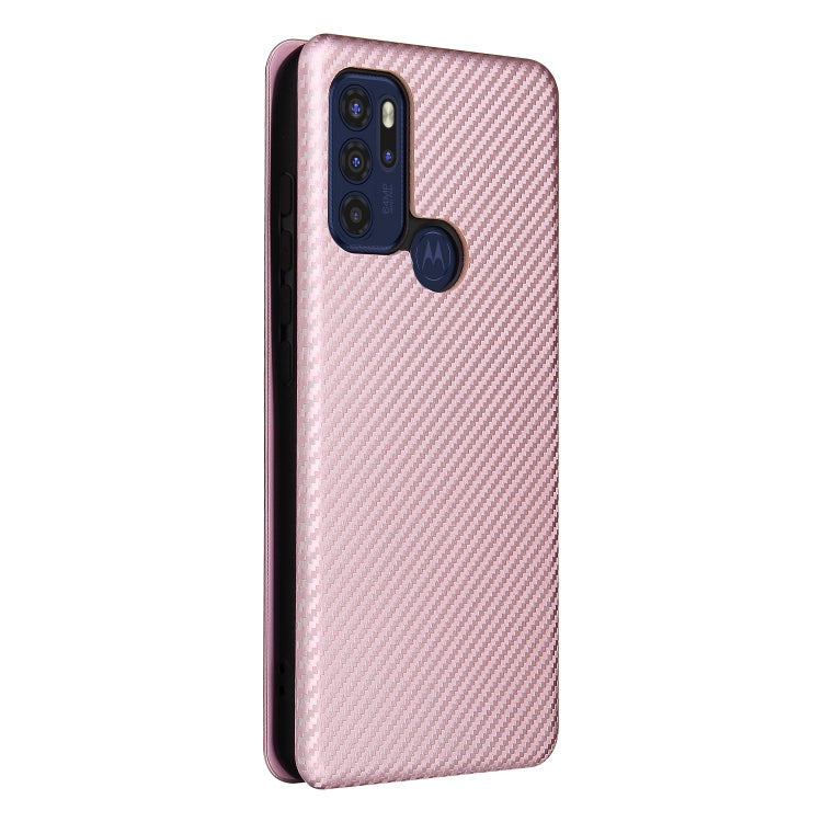 For Motorola Moto G60S Carbon Fiber Texture Leather Phone Case with Card Slot