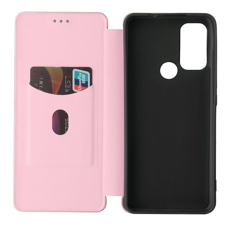 For Motorola Moto G60S Carbon Fiber Texture Leather Phone Case with Card Slot