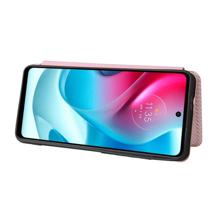 For Motorola Moto G60S Carbon Fiber Texture Leather Phone Case with Card Slot