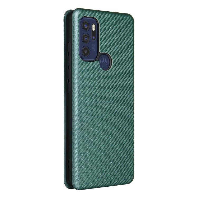 For Motorola Moto G60S Carbon Fiber Texture Leather Phone Case with Card Slot