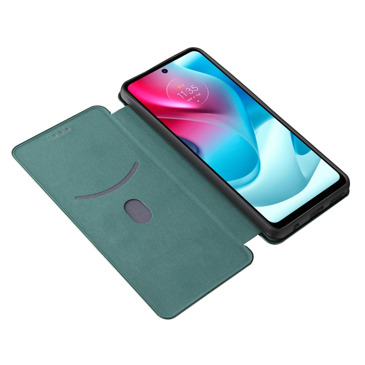 For Motorola Moto G60S Carbon Fiber Texture Leather Phone Case with Card Slot