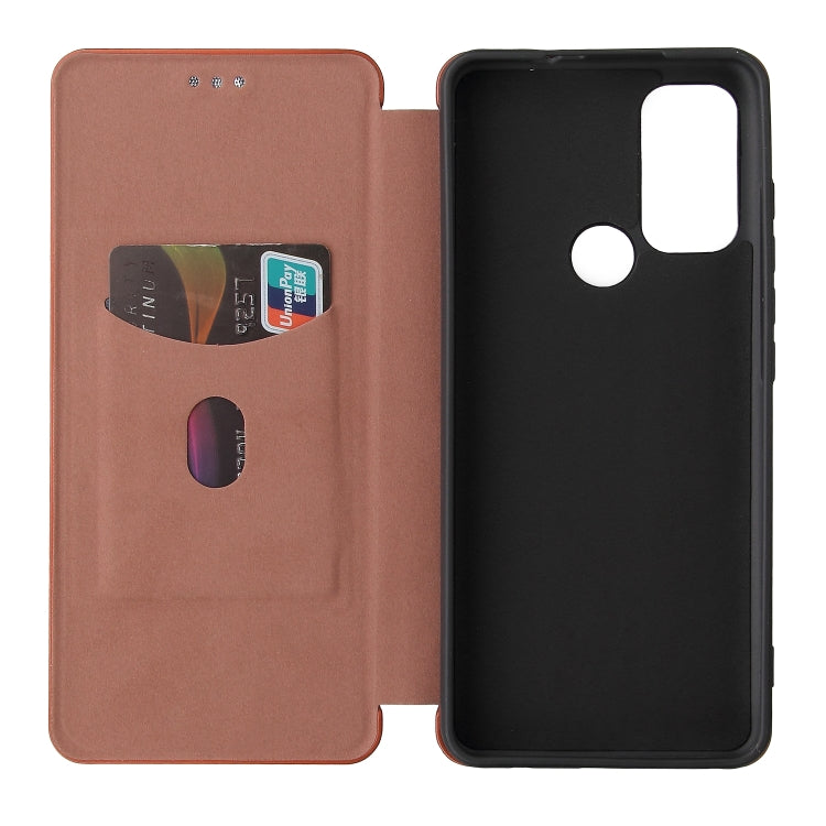For Motorola Moto G60S Carbon Fiber Texture Leather Phone Case with Card Slot