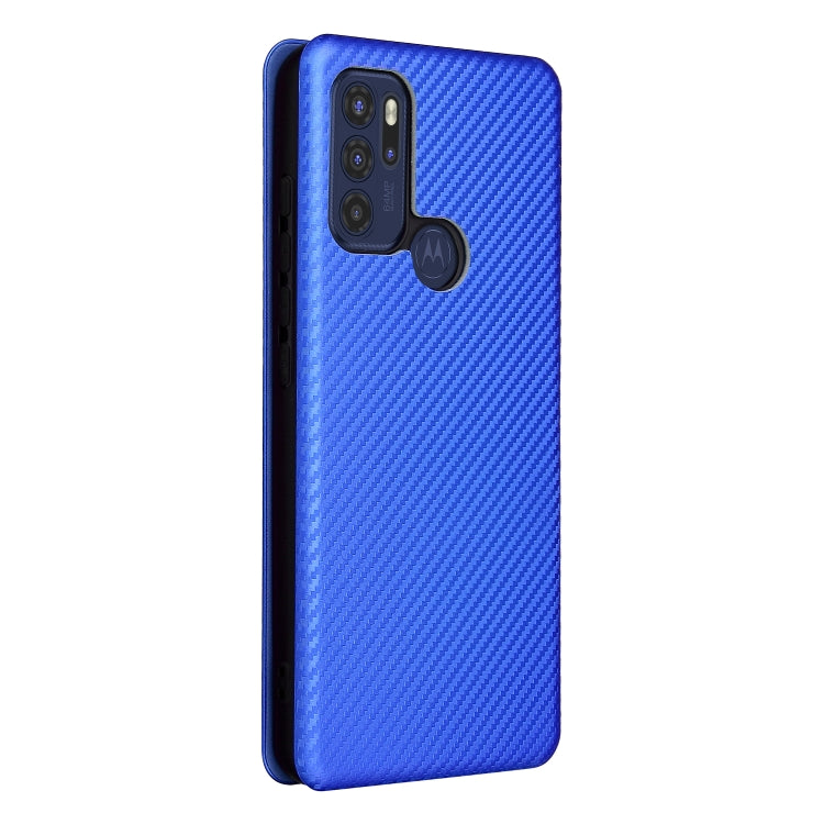 For Motorola Moto G60S Carbon Fiber Texture Leather Phone Case with Card Slot