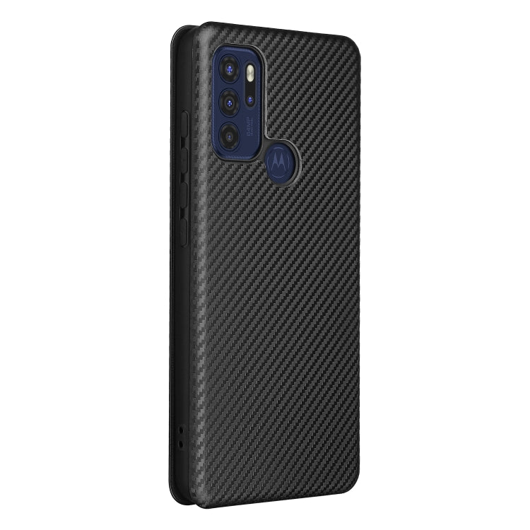 For Motorola Moto G60S Carbon Fiber Texture Leather Phone Case with Card Slot