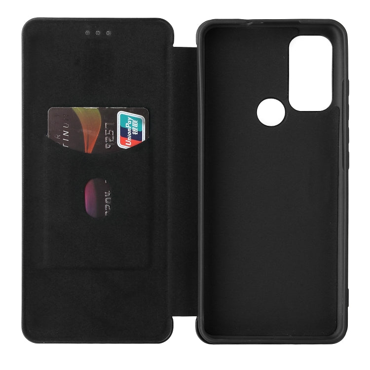 For Motorola Moto G60S Carbon Fiber Texture Leather Phone Case with Card Slot