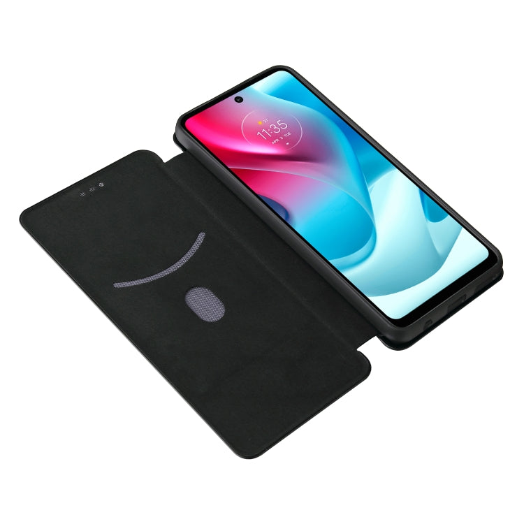 For Motorola Moto G60S Carbon Fiber Texture Leather Phone Case with Card Slot