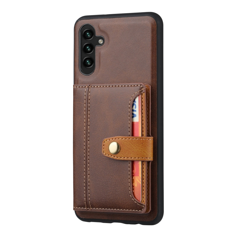 For Samsung Galaxy A13 5G Calfskin Color Matching TPU + PU Phone Case