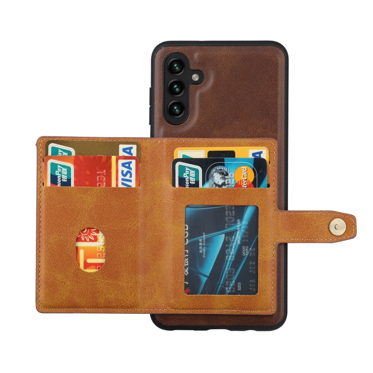 For Samsung Galaxy A13 5G Calfskin Color Matching TPU + PU Phone Case