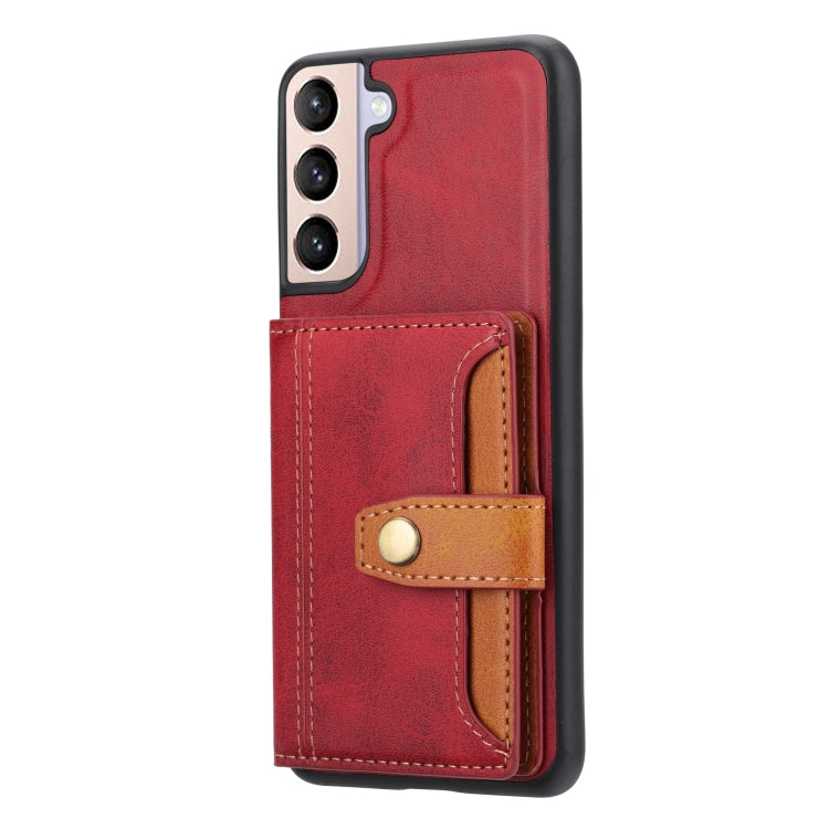 For Samsung Galaxy S22+ 5G Calfskin Color Matching TPU + PU Phone Case