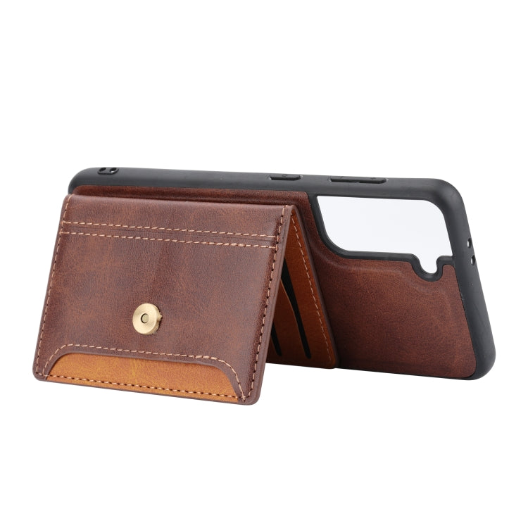 For Samsung Galaxy S22+ 5G Calfskin Color Matching TPU + PU Phone Case
