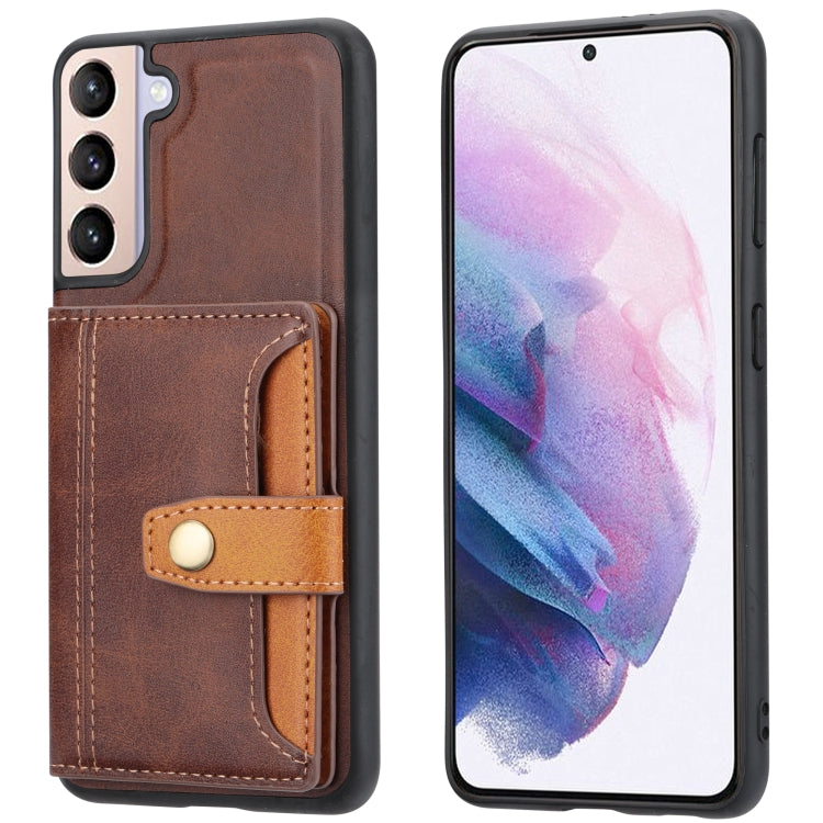 For Samsung Galaxy S22 5G Calfskin Color Matching TPU + PU Phone Case
