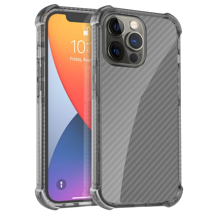 For iPhone 13 Pro Max Carbon Fiber Texture Four-corner Shockproof Phone Case